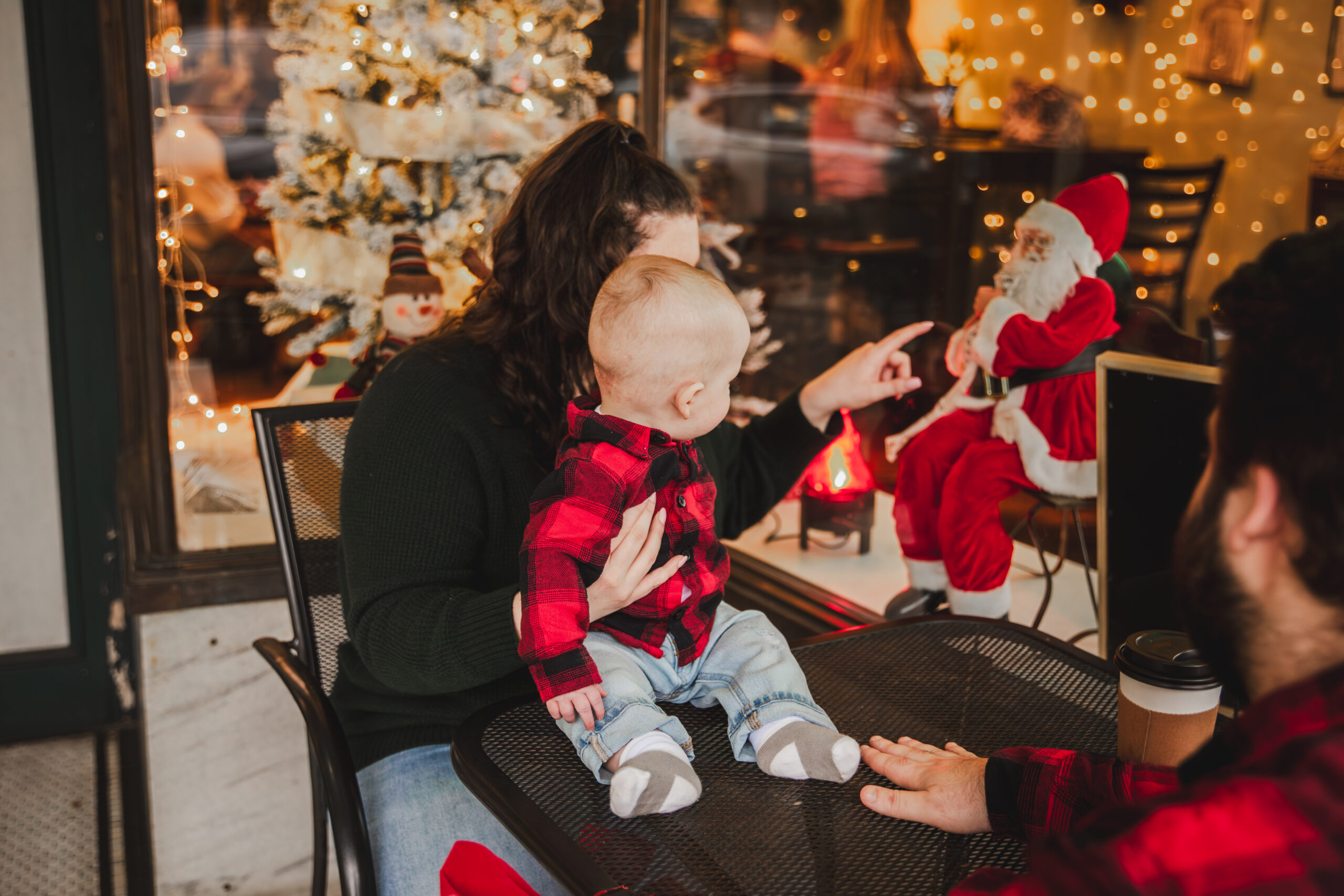 baby's first Christmas in downtown Summerville